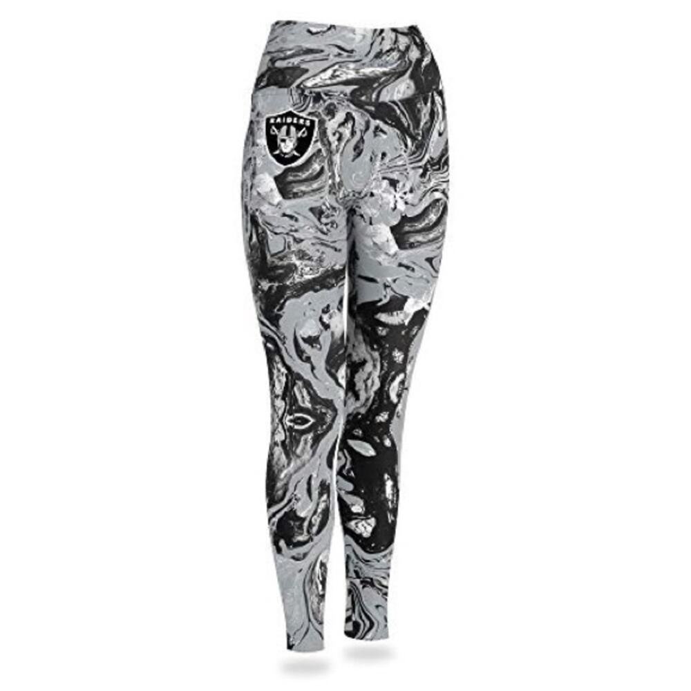 ZUBAZ NFL WOMEN'S OAKLAND RAIDERS TEAM SWIRL LEGGINGS SIZE XS NWT